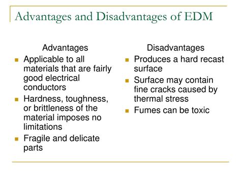 disadvantages of edms